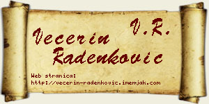 Večerin Radenković vizit kartica